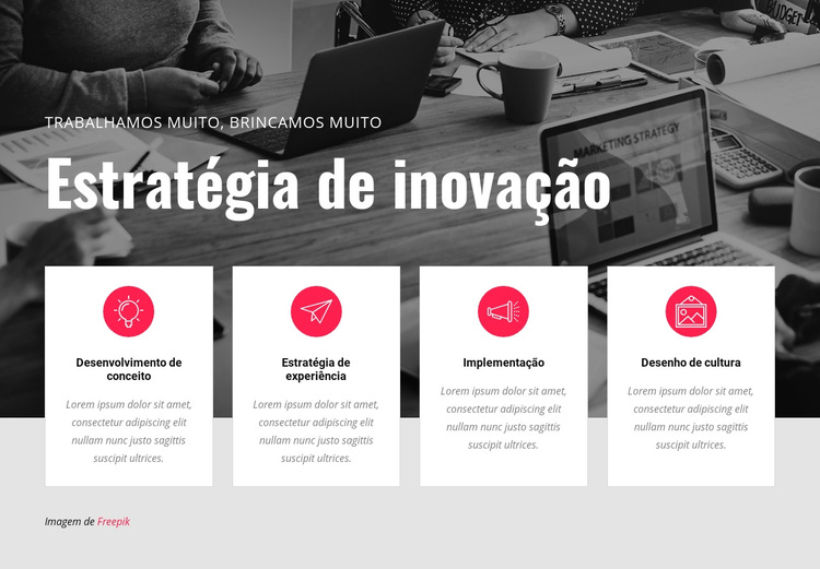 Estratégia de inovação Tema WordPress