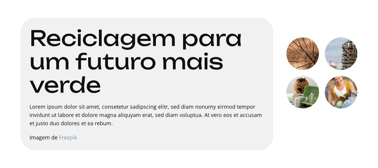 Melhor Reciclagem, Melhor Futuro Tema WordPress