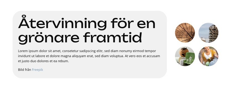 Bättre återvinning, bättre framtid HTML-mall