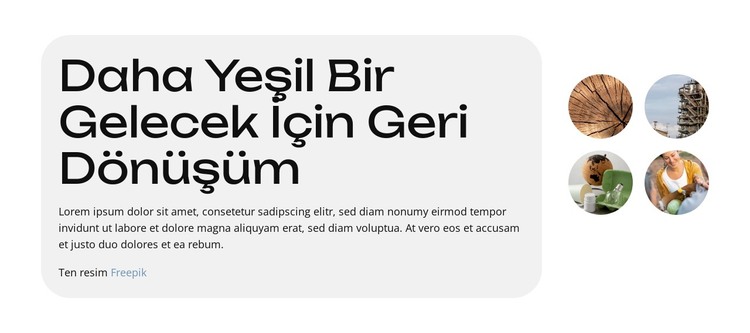 Daha İyi Geri Dönüşüm, Daha İyi Gelecek HTML Şablonu