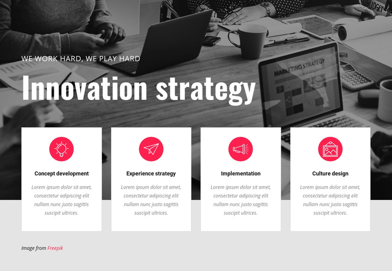 Innovation strategy Web Page Design
