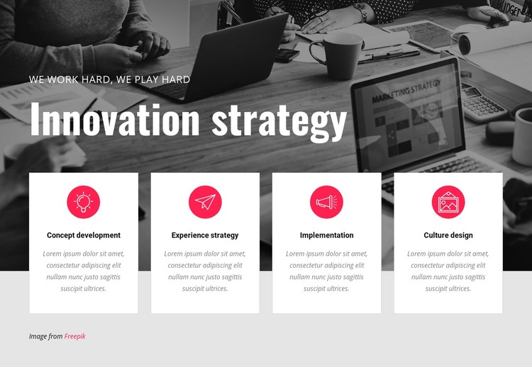 Innovation strategy Webflow Template Alternative