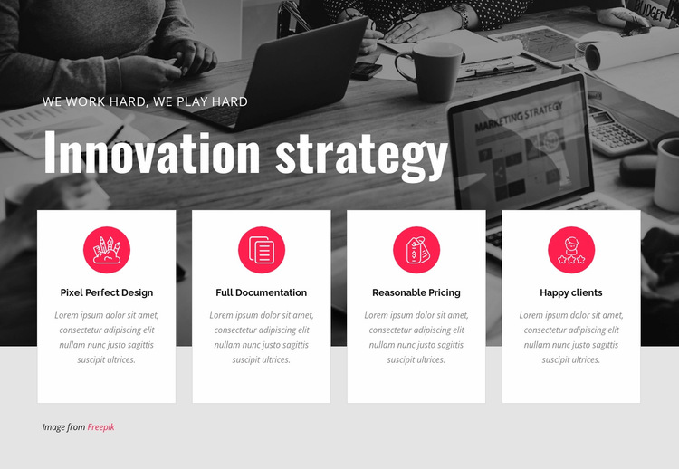 Innovation strategy Website Builder Templates