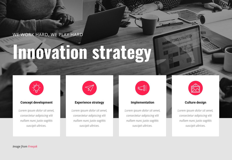 Innovation strategy Wix Template Alternative