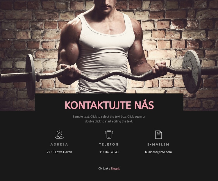  Kontakty na sportovní klub Šablona CSS