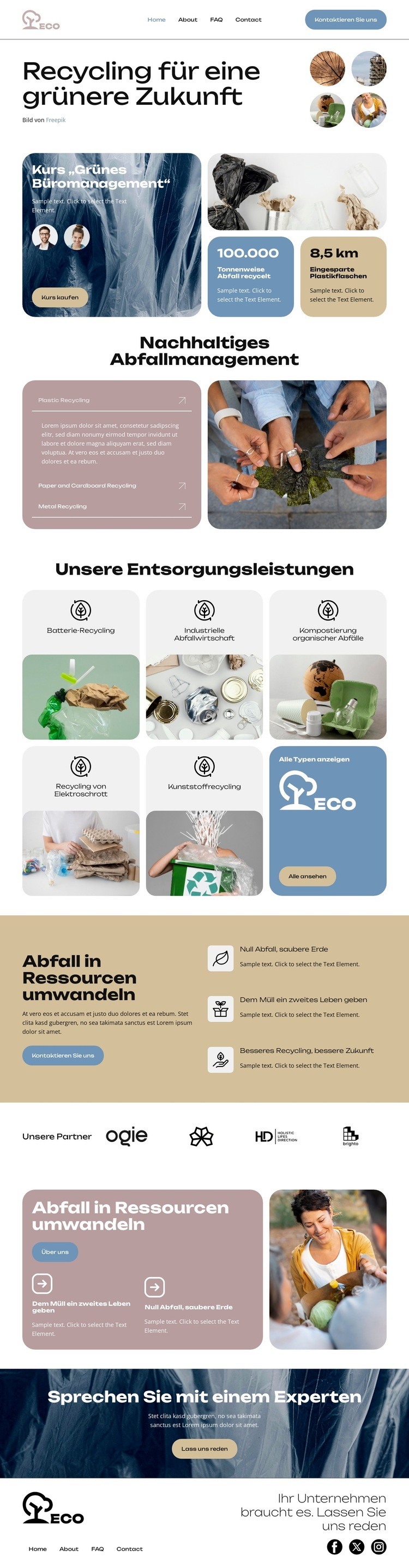 Heute recyceln für morgen HTML5-Vorlage