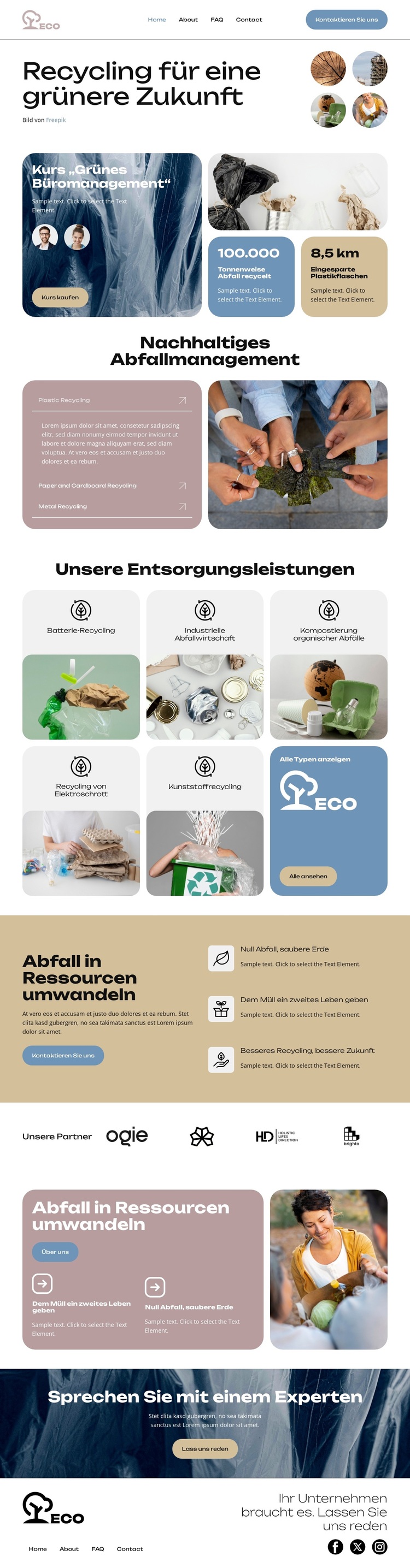 Heute recyceln für morgen WordPress-Theme