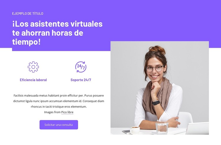 El asistente virtual te ahorra tiempo Plantilla CSS