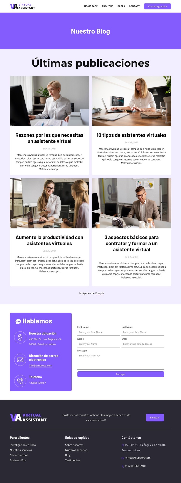 Blog de la empresa de recursos humanos Plantilla CSS