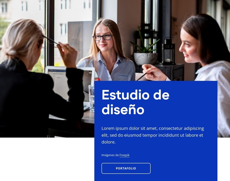 Estudio de diseño en Londres Plantilla de sitio web