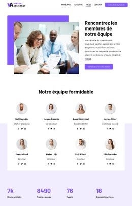 Rencontrez Les Membres De Notre Équipe - Create HTML Page Online