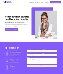 Page De Contact De L'Entreprise RH