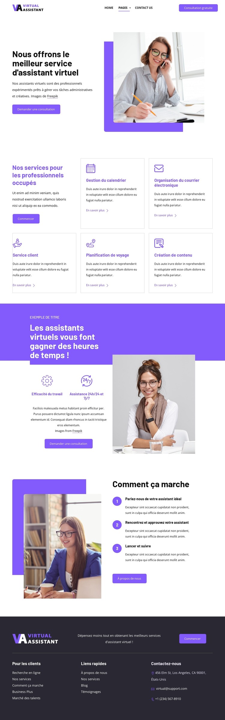 Assistant virtuel pour votre entreprise Modèle HTML