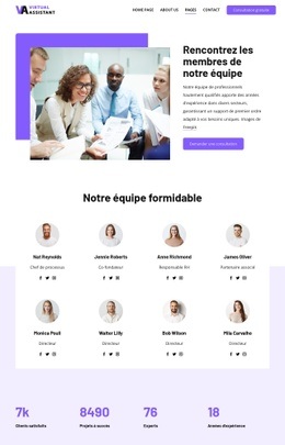 Rencontrez Les Membres De Notre Équipe - Modèle HTML5 Ultime