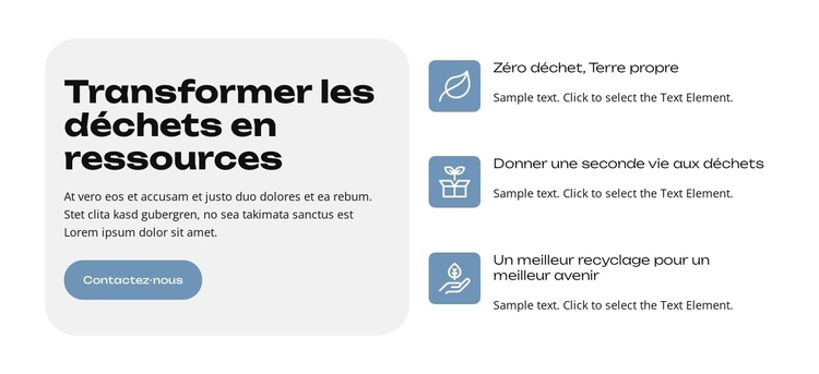 Planète verte Modèle de site Web