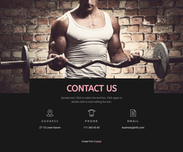 HTML5 Template Sport Club Contacts For Any Device