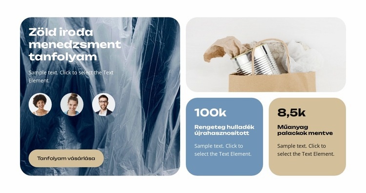 Jobb újrahasznosítás Weboldal sablon