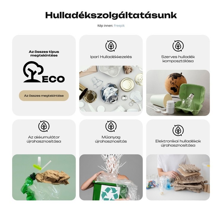 Zero Waste, Clean Earth Weboldal sablon