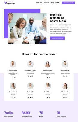 Incontra I Membri Del Nostro Team - Pagina Di Destinazione HTML
