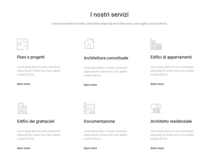 Ingegneria edile e servizi di costruzione Un modello di pagina