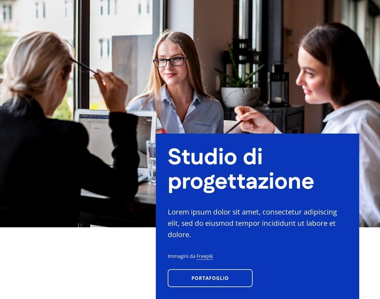 Studio di design a Londra Modello di sito Web
