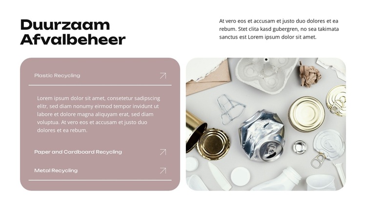 Geef afval een tweede leven WordPress-thema