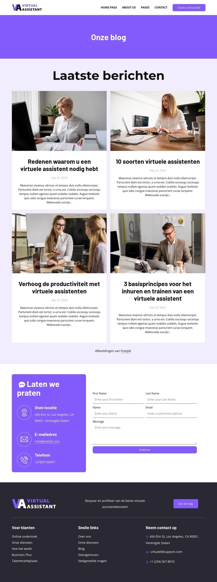 HR-bedrijfsblog Website ontwerp