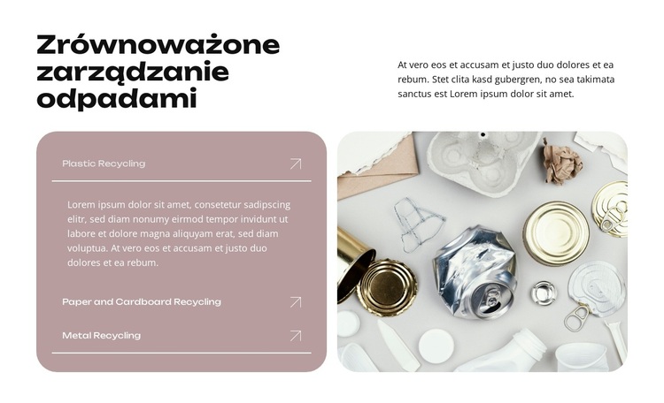 Dajemy śmieciom drugie życie Motyw WordPress