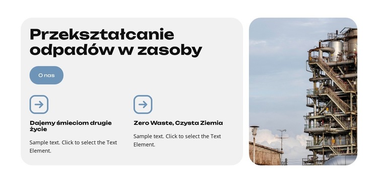 Inteligentne odpady Szablon witryny sieci Web