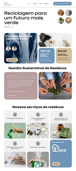 Web Design Gratuito Para Reciclando Hoje Para O Amanhã