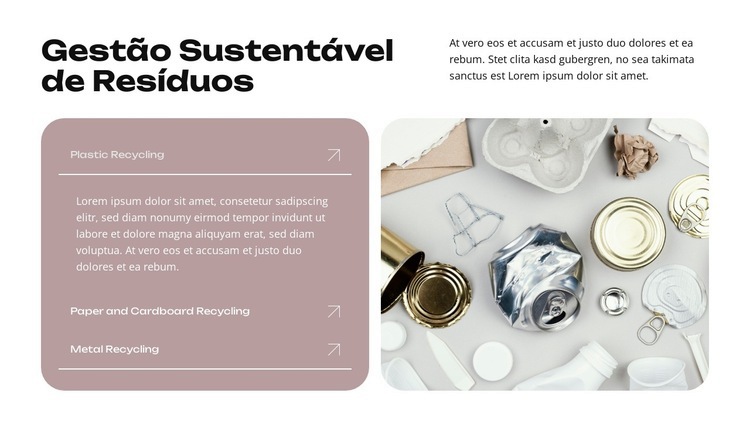 Dando uma segunda vida ao lixo Design do site