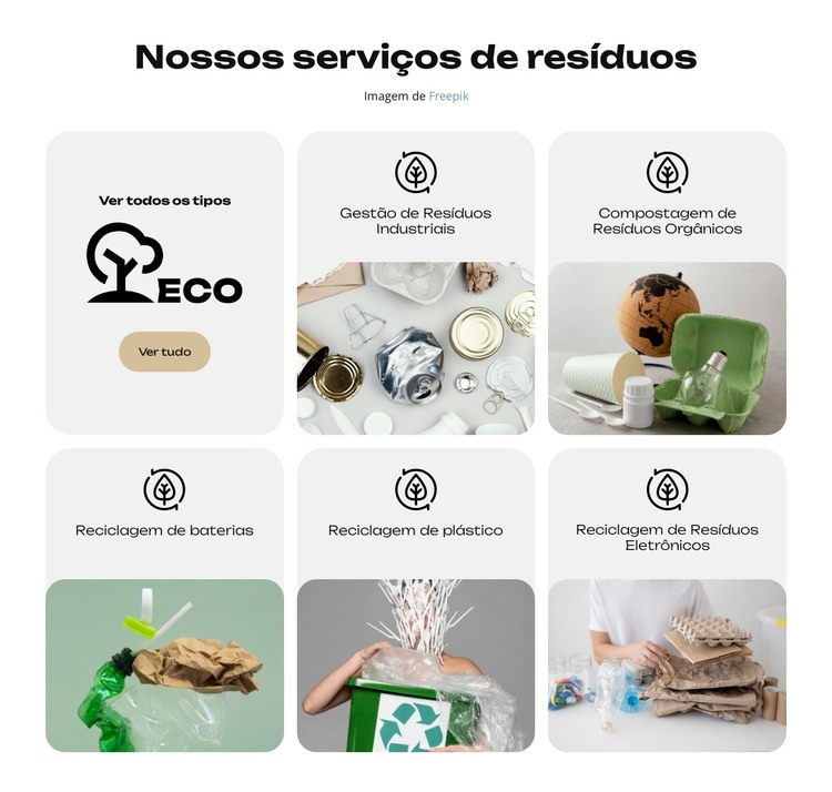 Lixo Zero, Terra Limpa Modelo HTML