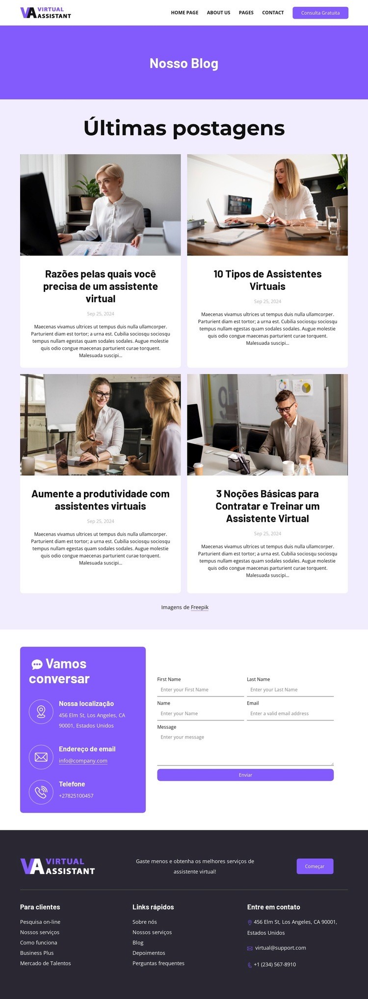 Blog da empresa de RH Modelo HTML5