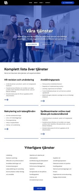 Komplett Lista Över Tjänster