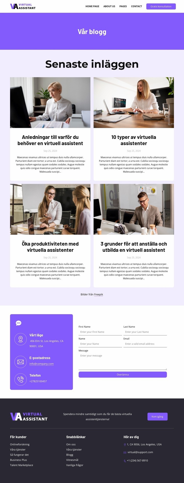 HR-företagets blogg Webbplats mall
