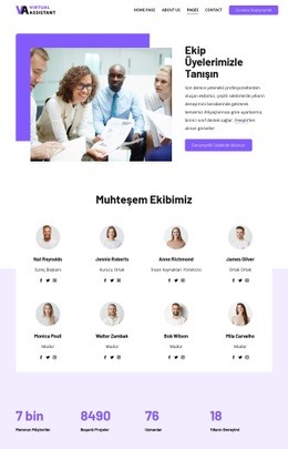 Ekip Üyelerimizle Tanışın - Web Sayfası Maketi Oluşturun