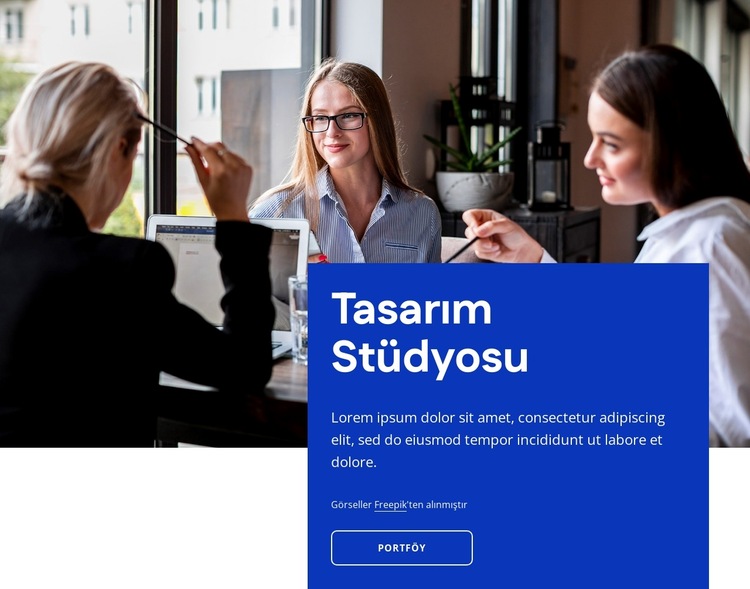 Londra'da tasarım stüdyosu Web Sitesi Şablonu