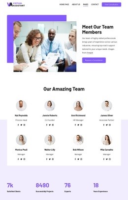 Meet Our Team Members - Simple Web Page Design