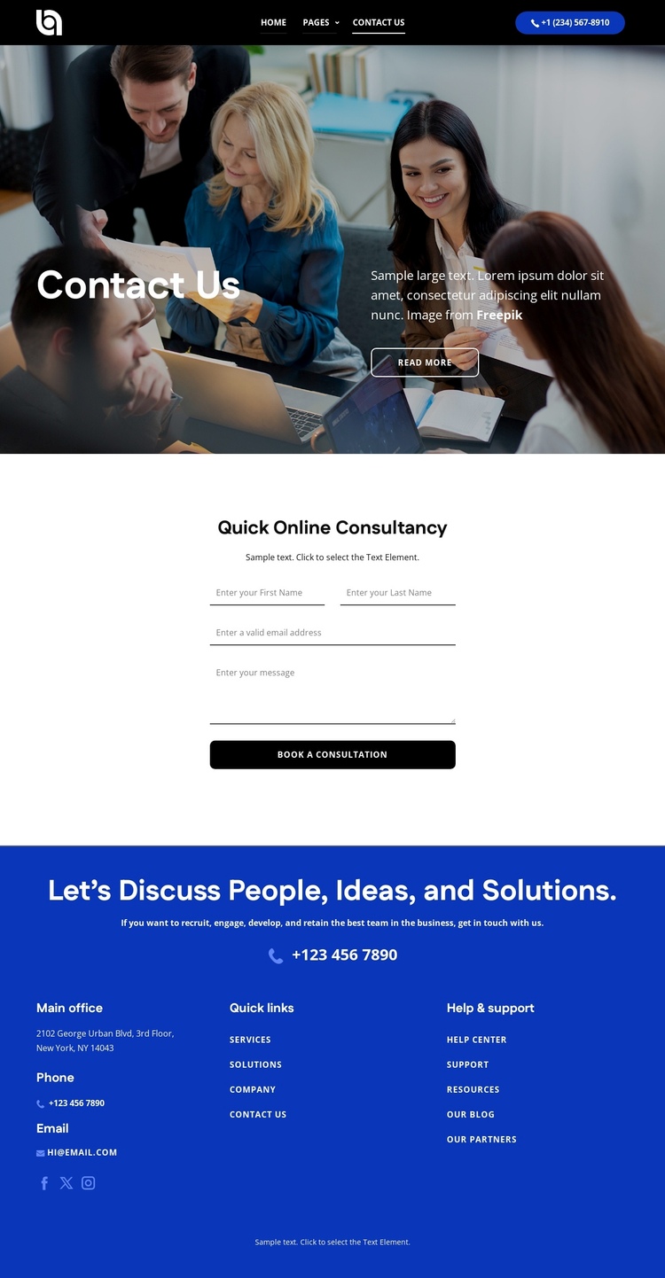 Quick online consultation Website Builder Software