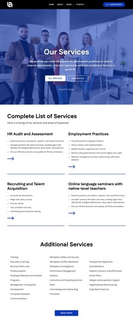 Complite List Of Services