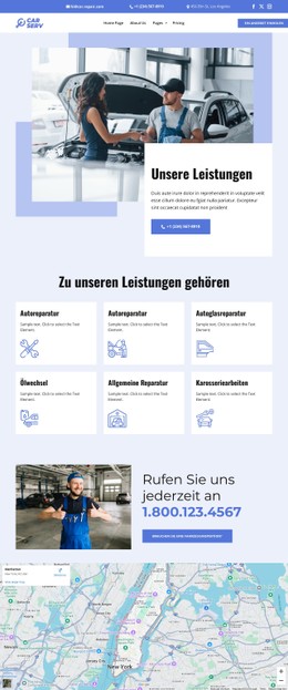 Responsive HTML5 Für Liste Der Autoreparaturdienste