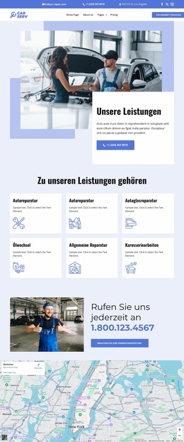 Joomla-Template Für Liste Der Autoreparaturdienste