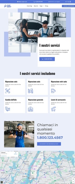 Elenco Dei Servizi Di Riparazione Auto - Drag And Drop HTML Builder