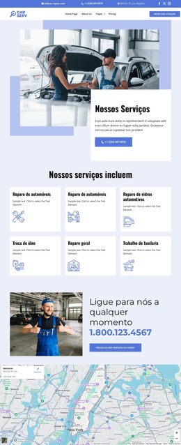 Modelo De Design Para Lista De Serviços De Reparo De Automóveis