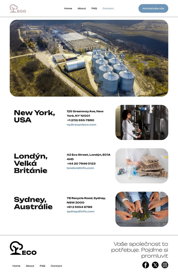 Ekologický odpad Šablona HTML