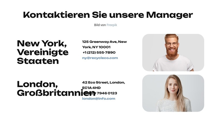 Abfalllösungen Website-Vorlage