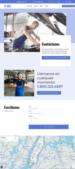 Plantilla HTML5 Exclusiva Para Contactos De Reparación De Automóviles