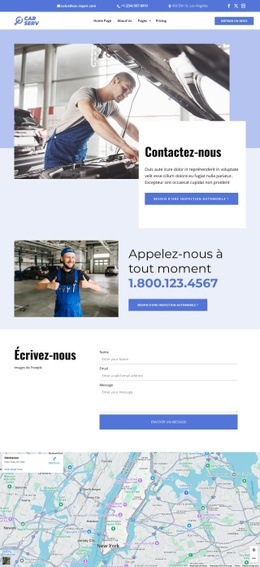 Contacts Pour La Réparation Automobile - Créateur De Site