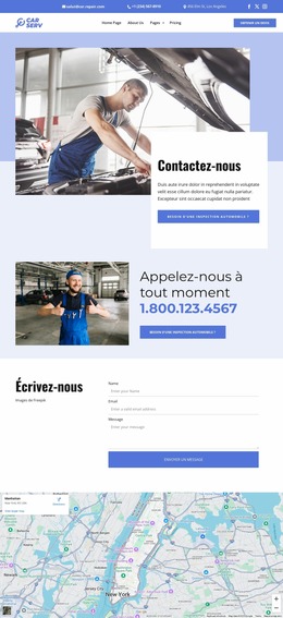 Superbe Modèle Joomla Pour Contacts Pour La Réparation Automobile