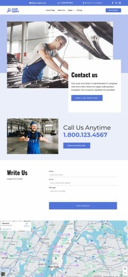 Most Creative Homepage Design For Car Repair Contacts